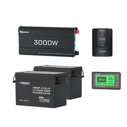 Renogy DE 7,68 kWh Solaranlage| Core mini 2 x 300Ah Lithium Batterie, 3000W Wechselrichter, 60A - inkl. 19% MwSt. / Batterien + Wechselrichter + Laderegler – Produktbild 1 von 1