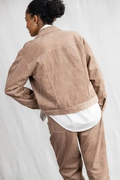 Jyoti - Fair Works Jyoti - Fair Works Baumwollcord Jacke Nariyal, Cappuccino, – Produktbild 3 von 4