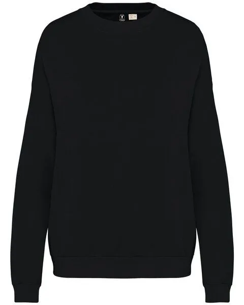 YTWOO YTWOO Unisex Oversized French Terry Sweatshirt aus 100% Bio-Baumwolle - Made in Portugal, Schwarz, – Produktbild 1 von 4