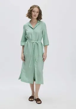 hessnatur hessnatur Kleid Midi Relaxed aus TENCEL Lyocell mit Leinen – Produktbild 1 von 1