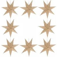 MoreThanHip MoreThanHip Stimmungsvolle, nachhaltige Papier‑Weihnachtsstern aus FSC‑Papier - inkl. Beleuchtungsset - Luma goldenbraun – Produktbild 1 von 1