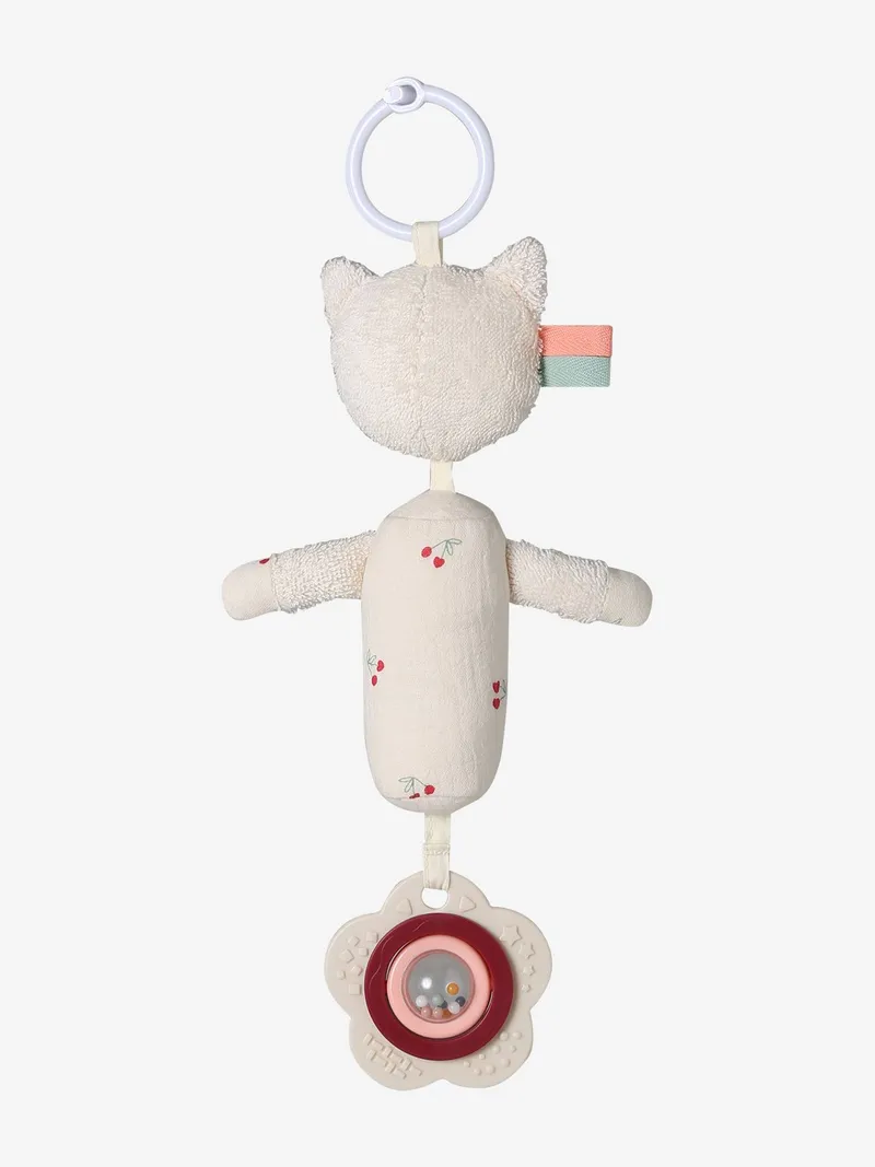 Vertbaudet Baby Activity-Katze zum Aufhängen CHERRY, Rot, – Produktbild 3 von 4
