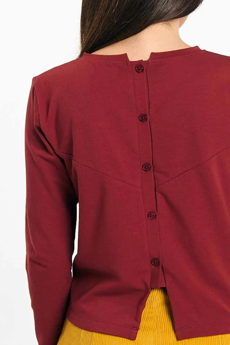 SUITE13LAB SUITE13LAB Damen vegan Top Maia Brick, Dunkelrot, – Produktbild 2 von 2