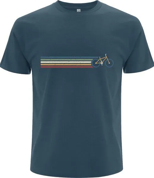 Spreecult Spreecult Retro Fahrrad - Bio und Fair - Männer Unisex T-Shirt - Bike, Denim, – Produktbild 2 von 2