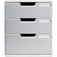 Exacompta Exacompta Schubladenbox Modulo "Office", DIN A4+, 3 Schubladen geschlossen, steingrau – Produktbild 1 von 1