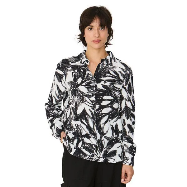 SKFK SKFK Langarm-Bluse ASUNE, Flowers, – Produktbild 1 von 3