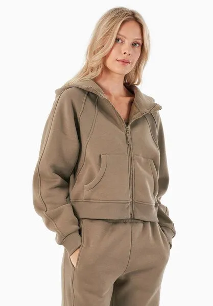 ORGANICATION Organication Joddy | Essentials Full Zip-Hoodie aus Bio-Baumwolle und recyceltem Polyester, Gravel, – Produktbild 3 von 4
