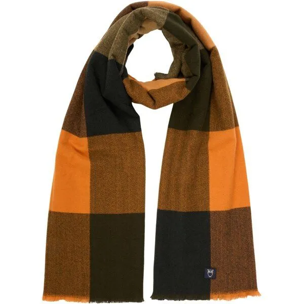 KnowledgeCotton Apparel KnowledgeCotton Apparel Schal kariert aus recyceltem Material, Orange (desert sun), – Produktbild 1 von 1