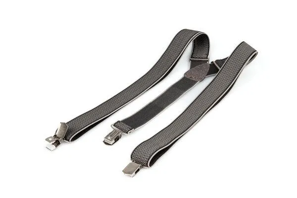 klYmp klYmp Hosenträger 'basic' zig-zag vegan, Silber-schwarz, – Produktbild 3 von 4
