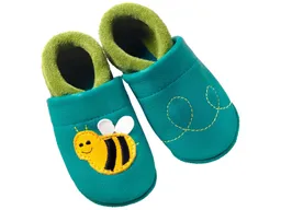 Orangenkinder Kinder Lederpuschen Krabbelschuhe Bio-Leder "Biene Susi" Gr.24/25 – Produktbild 1 von 1