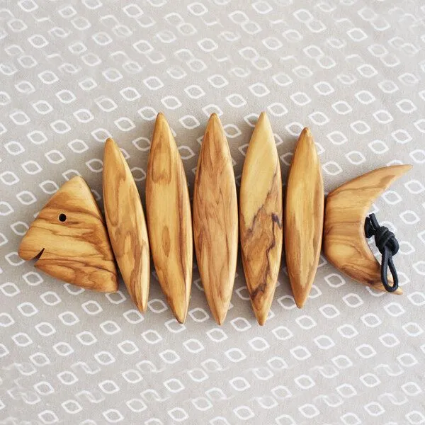 Mitienda Shop Mitienda Shop Topfuntersetzer aus Holz in Fischform – Produktbild 4 von 4