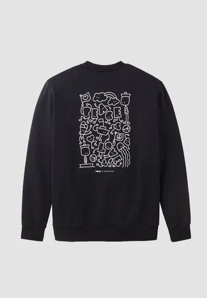 recolution Herren Sweatshirt aus Baumwolle - TAMARILLO MAENS - recolution, Black (schwarz), – Produktbild 2 von 4