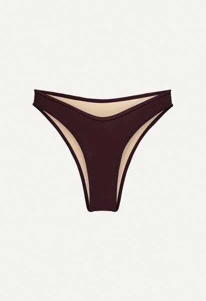 Oy Oy Bikini Hose „Notos“ aus Frotte-Stoff, Dunkelbraun, – Produktbild 2 von 2