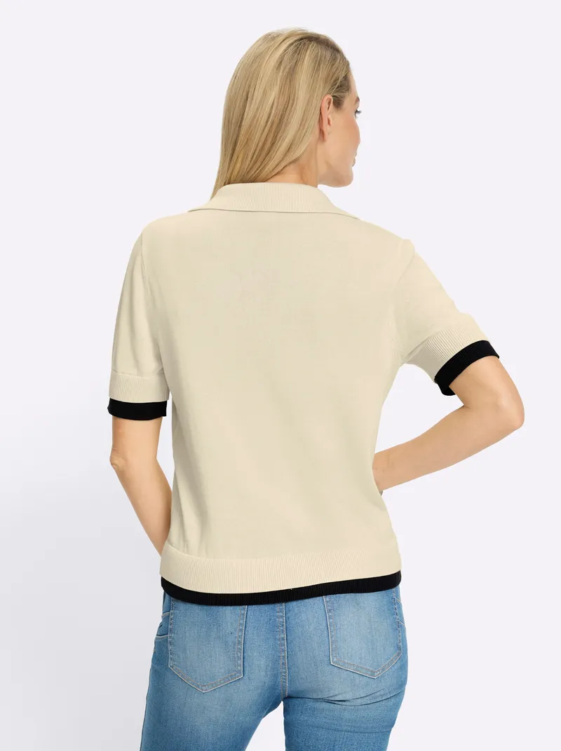 heine Polopullover champagner-schwarz, Champagner-schwarz, – Produktbild 2 von 2