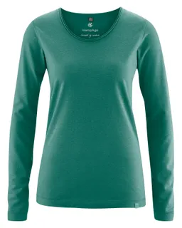 HempAge Hempage Damen vegan Langarm T-Shirt Dschungelgrün – Produktbild 1 von 1