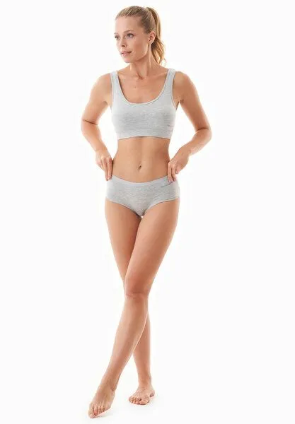 ORGANICATION ORGANICATION KARINNA | Hipster aus Bio-Baumwolle und TENCEL Modal im 3er-Pack, Grey melange, – Produktbild 1 von 4
