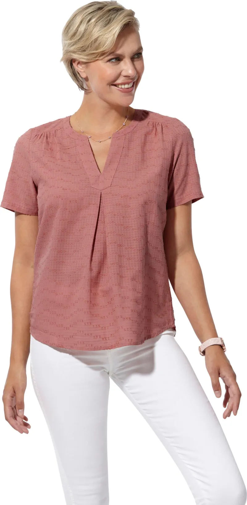 Witt Schlupf-Bluse rosenholz, Rosenholz, – Produktbild 2 von 2