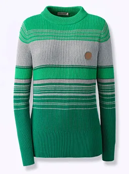 Witt Stehkragenpullover grün-steingrau – Produktbild 1 von 1