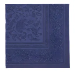 PAPSTAR PAPSTAR Papierserviette 50 x ROYAL Collection 1/4-Falz 40 cm x 40 cm dunkelblau Ornaments – Produktbild 1 von 1
