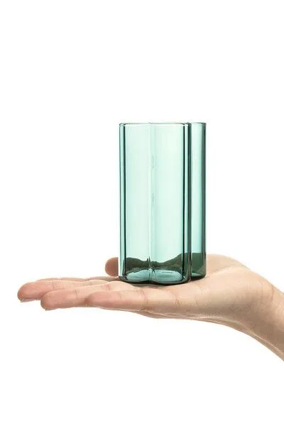 Tranquillo Tranquillo Vase RAIINBOW klein – Borosilikatglas, Grün, – Produktbild 3 von 3