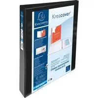 Exacompta 10 Exacompta Ringbücher "Kreacover", DIN A4 Maxi, 4 Ringe 30 mm,RB 47 mm,2 Taschen,schwarz – Produktbild 1 von 1