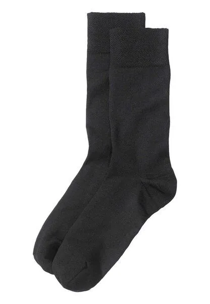 hessnatur hessnatur Herren Merino-Socke im 2er-Pack aus Bio-Merinowolle mit Bio-Baumwolle, Schwarz, – Produktbild 2 von 2