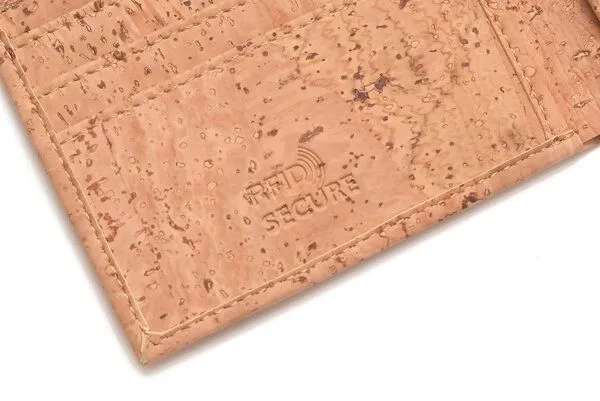 Simaru Simaru Geldbörse aus Kork mit RFID-Schutz, wasserfestes Portemonnaie, Beige, – Produktbild 4 von 4