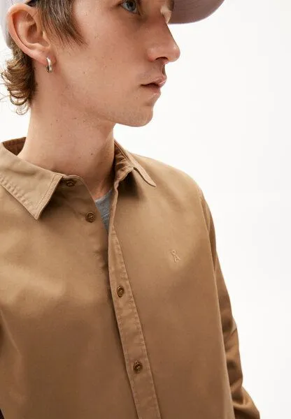ARMEDANGELS ARMEDANGELS GIAALO OVERSHIRT Herren Hemd aus Bio-Baumwoll Mix, Light oak, – Produktbild 3 von 4