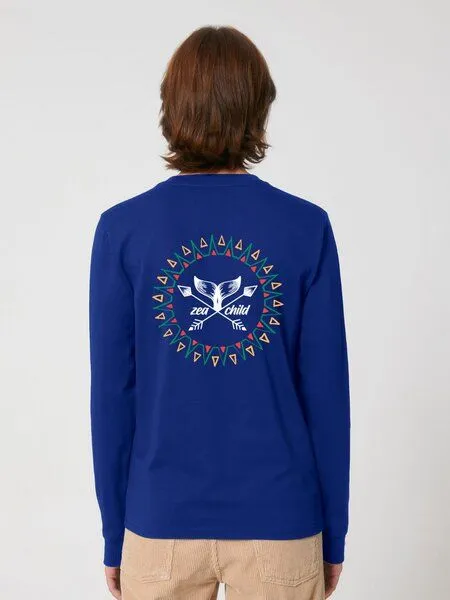 Zeachild Zeachild Tribal Longsleeve Unisex Biobaumwolle, Blau, – Produktbild 2 von 3