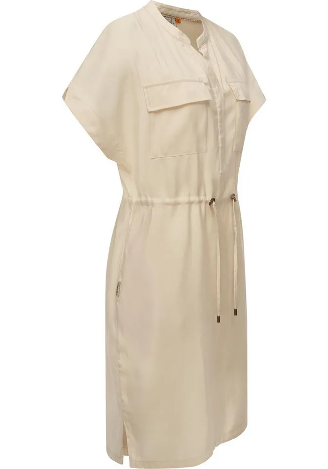 ragwear ragwear Blusenkleid Roisa stylisches Sommerkleid mit Bindeband, Beige|braun, – Produktbild 2 von 2