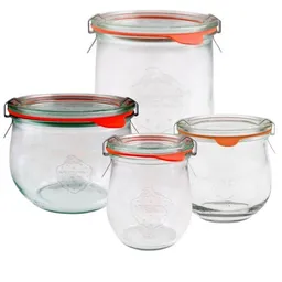 mikken mikken WECK Tulpengläser 6er Set 220 ml - 850 ml - Einmachglas Wecklgas mit 6 Beschriftungsetiketten – Produktbild 1 von 1