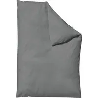 Schlafgut Schlafgut Bettdeckenbezug Knitted Jersey - 95% Biobaumwolle, 5% Elasthan - uni, Grey mid, – Produktbild 1 von 1