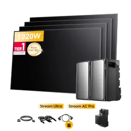 EcoFlow EcoFlow Stream Ultra, All-in-One Speicher für Balkonkraftwerke, mit 4 x 480Wp Sunpro BC Bifazial Full Black Solarmodul, by Powerness - Stream Ultra + Stream AC Pro | 3840Wh / 1 x Smart Meter / Standardversand – Produktbild 1 von 1