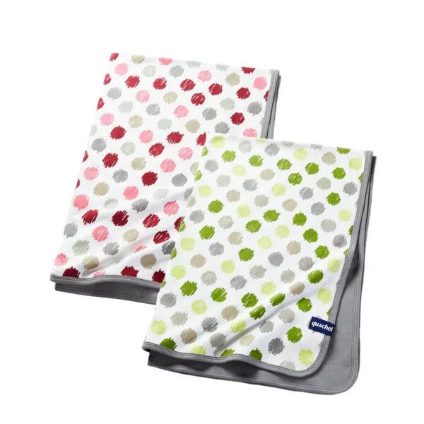 quschel quschel Babydecke Kuscheldecke 100% Bio-Baumwolle 75x100cm + Geschenkschachtel, Pink, – Produktbild 2 von 3