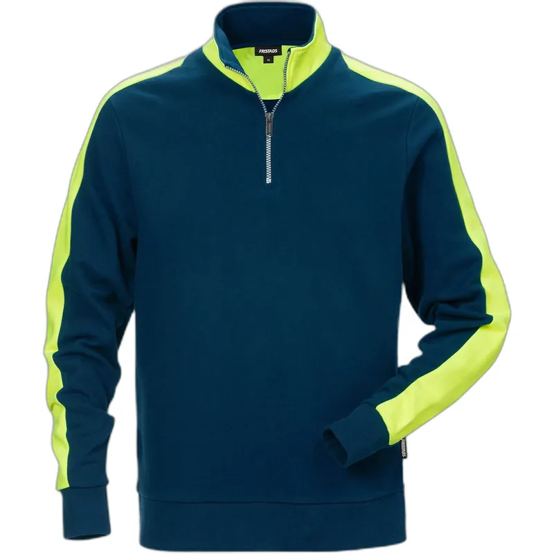 Fristads Sweatshirt 1/2 zip Fristads 7449 RTS, Bleu, – Produktbild 2 von 2