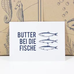 Bow & Hummingbird Bow & Hummingbird Postkarte "Butter bei die Fische" – Produktbild 1 von 1