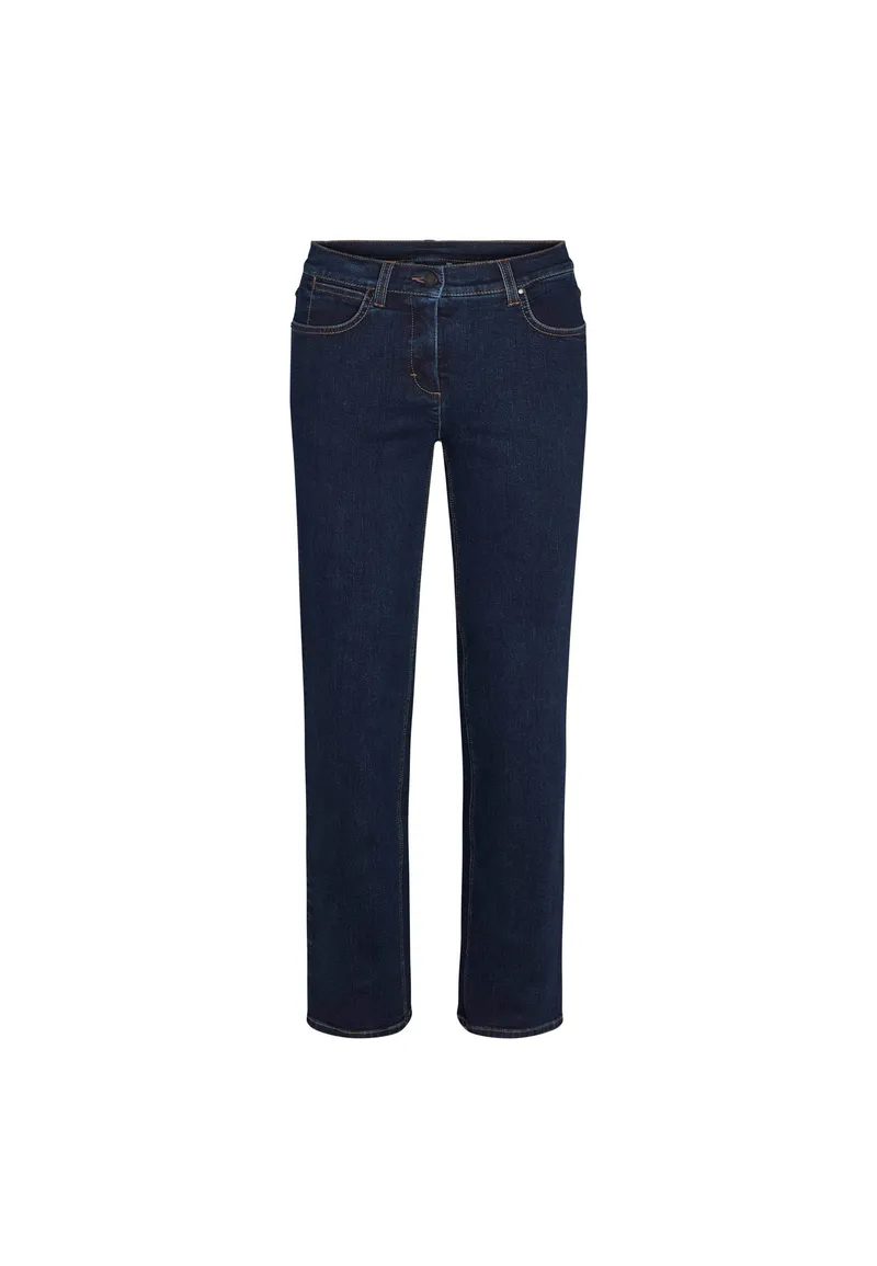 LAURIE LAURIE Damen vegan Jeans Marple Straight Mittellang Dunkelblau Denim, Dunkelblau, – Produktbild 1 von 1