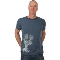Life-Tree Life-Tree Shirt aus Biobaumwolle für Herren "Olive Tree", Blau, – Produktbild 2 von 5