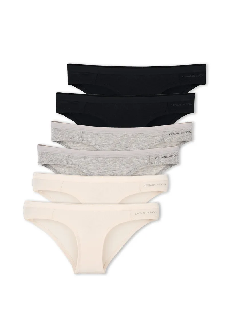 ORGANICATION ORGANICATION Damen vegan Kamilla Slip Aus Bio-Baumwolle Und Tencelâ„¢ Modal-Mix Im 6er-Pack, Schwarz, – Produktbild 2 von 2