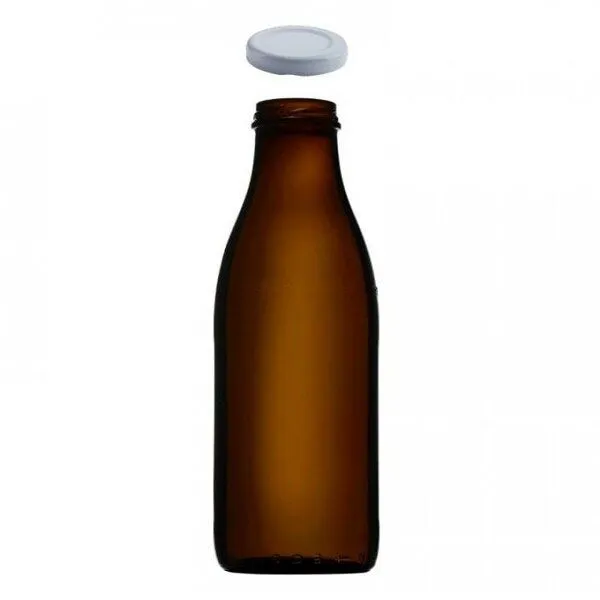 mikken mikken 4er Set Milchflasche 1000 ml braune Glasflasche mit Ersatzdeckel Blueseal – Produktbild 3 von 6