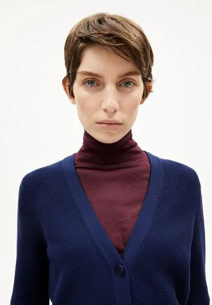 ARMEDANGELS ARMEDANGELS MENAAL LINKS LINKS Damen Strickjacke aus Bio-Baumwolle, Tinted navy, – Produktbild 3 von 4