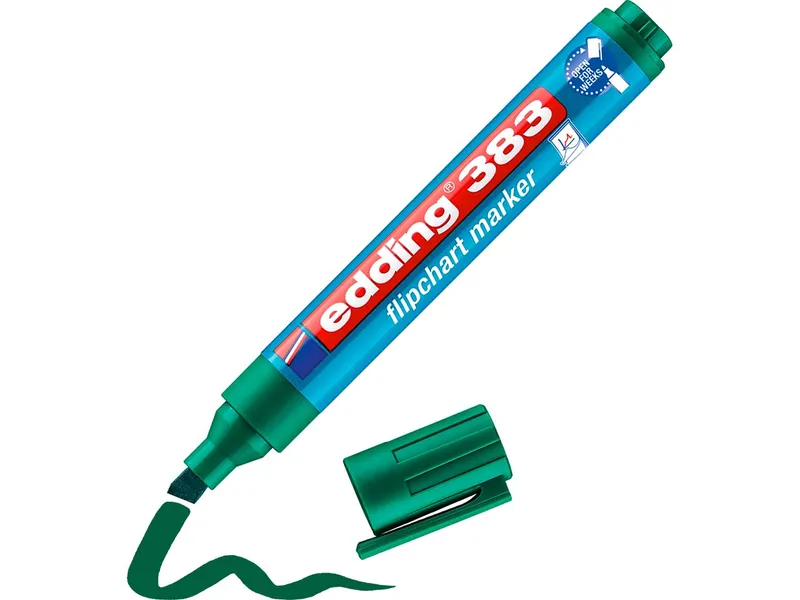 Edding Edding Flipchartmarker "383" Keilspitze, Grün, – Produktbild 2 von 3