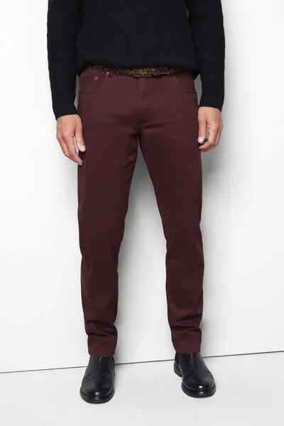 M 5 BY MEYER M 5 BY MEYER Five Pocket in Premium Satin, Burgund (rot), – Produktbild 5 von 7