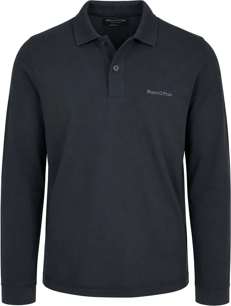 Marc O'Polo Marc O'Polo Heavy Langarm-Poloshirt Peppercorn Grey - Größe XL, Anthrazit, – Produktbild 2 von 5