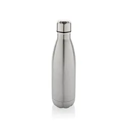 XD Collection Eureka einwandige Wasserflasche aus RCS rec. Stainless-Steel, silber – Produktbild 1 von 1