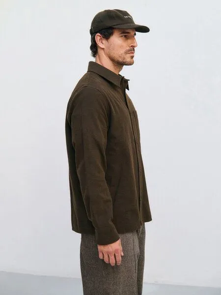 Rotholz Rotholz Hemd - Flannel Casual Shirt - aus Biobaumwolle, Twill brown, – Produktbild 3 von 4
