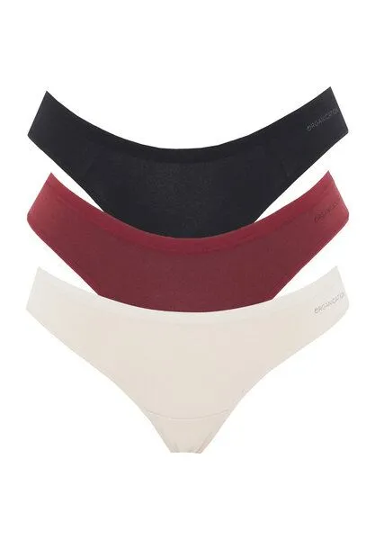 ORGANICATION ORGANICATION KAVINN | Tanga aus Bio-Baumwolle und TENCEL Modal im 3er-Pack, Mix-32, – Produktbild 1 von 4