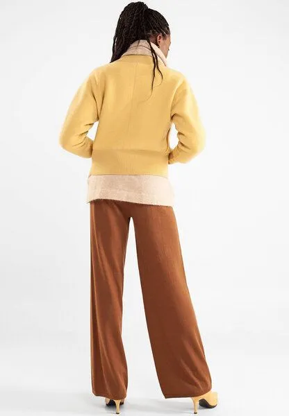 Alma & Lovis Alma & Lovis Strickhose aus Bio-Baumwoll-/Woll-Mix | Cotwool Strickhose, Nuss (braun), – Produktbild 3 von 4