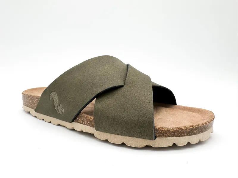 thies thies Damen vegan Sandalen Kreuz Seegras, Olivgrün, – Produktbild 2 von 2