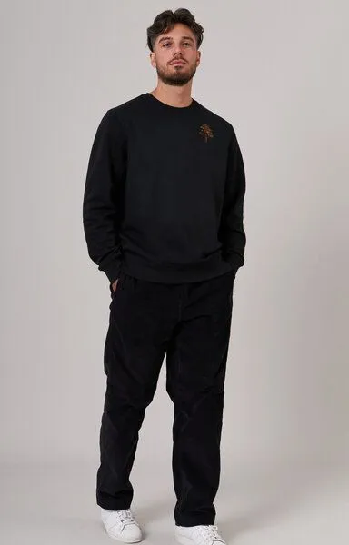 Kultgut Kultgut Tree in echter Woodoptik/ Vegan - Pullover flauschig & gemütlich, Schwarz, – Produktbild 2 von 4